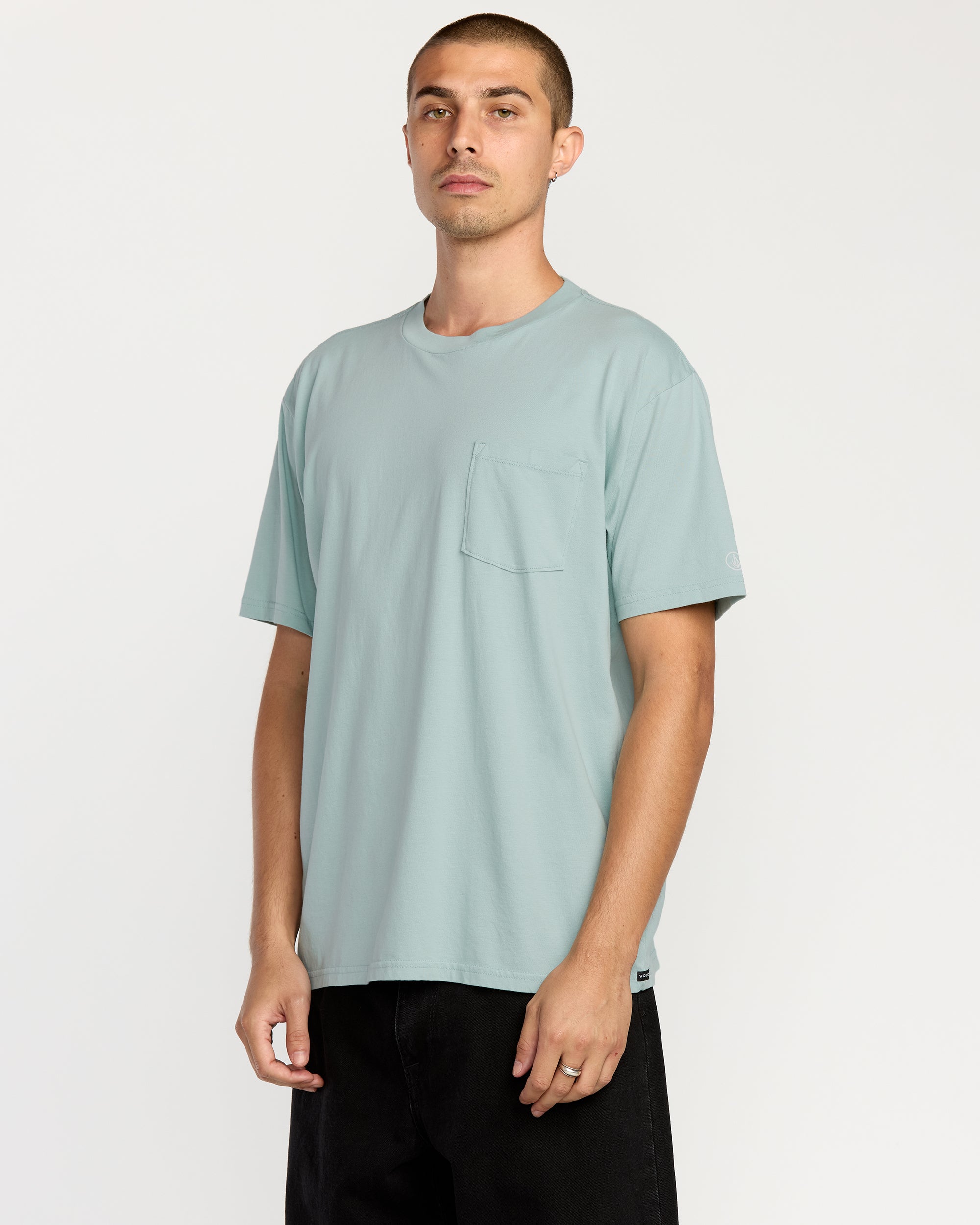 Men's Solid Short Sleeve Pocket Tee
