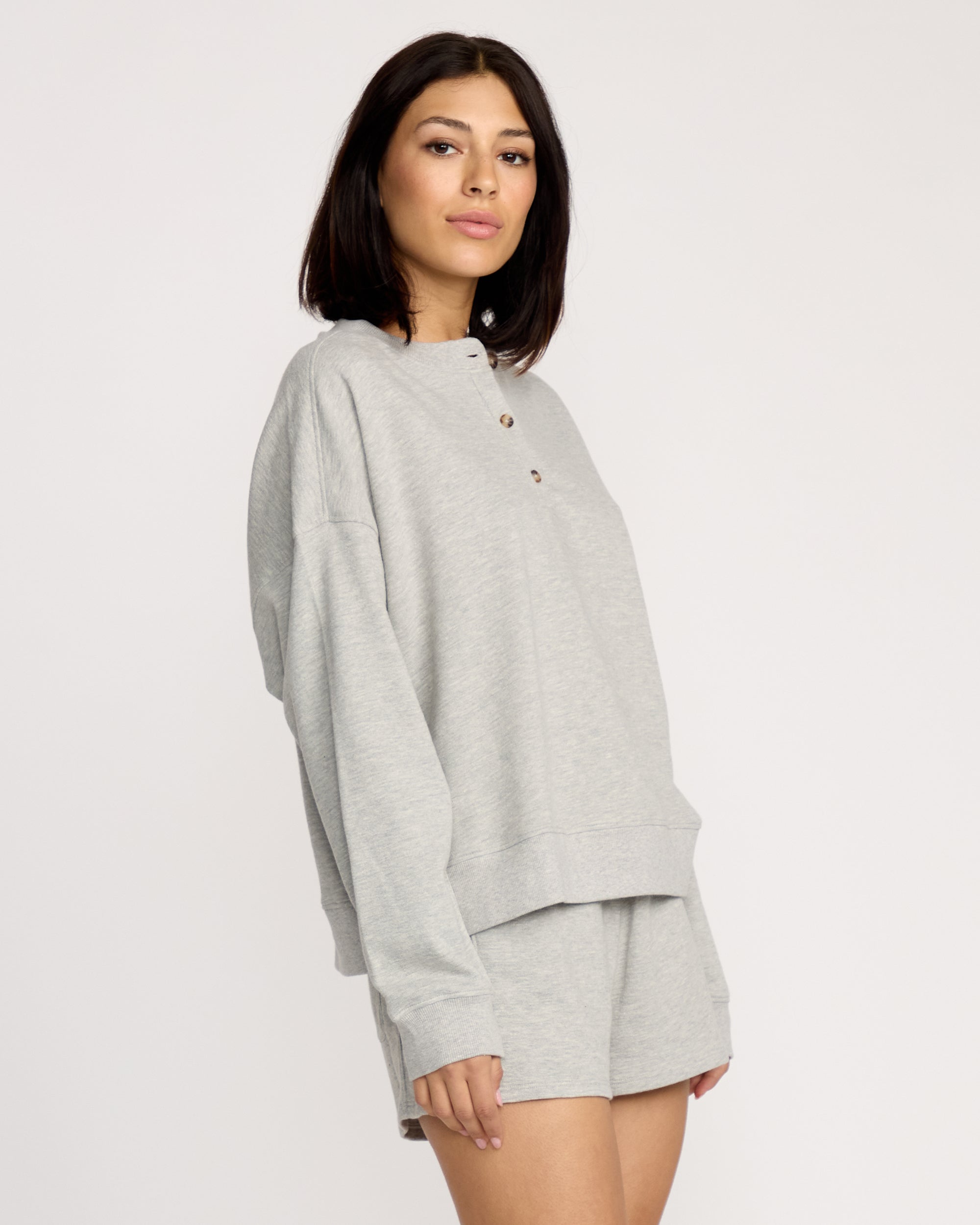 Women's Lived In Fleece Henley - Image 2