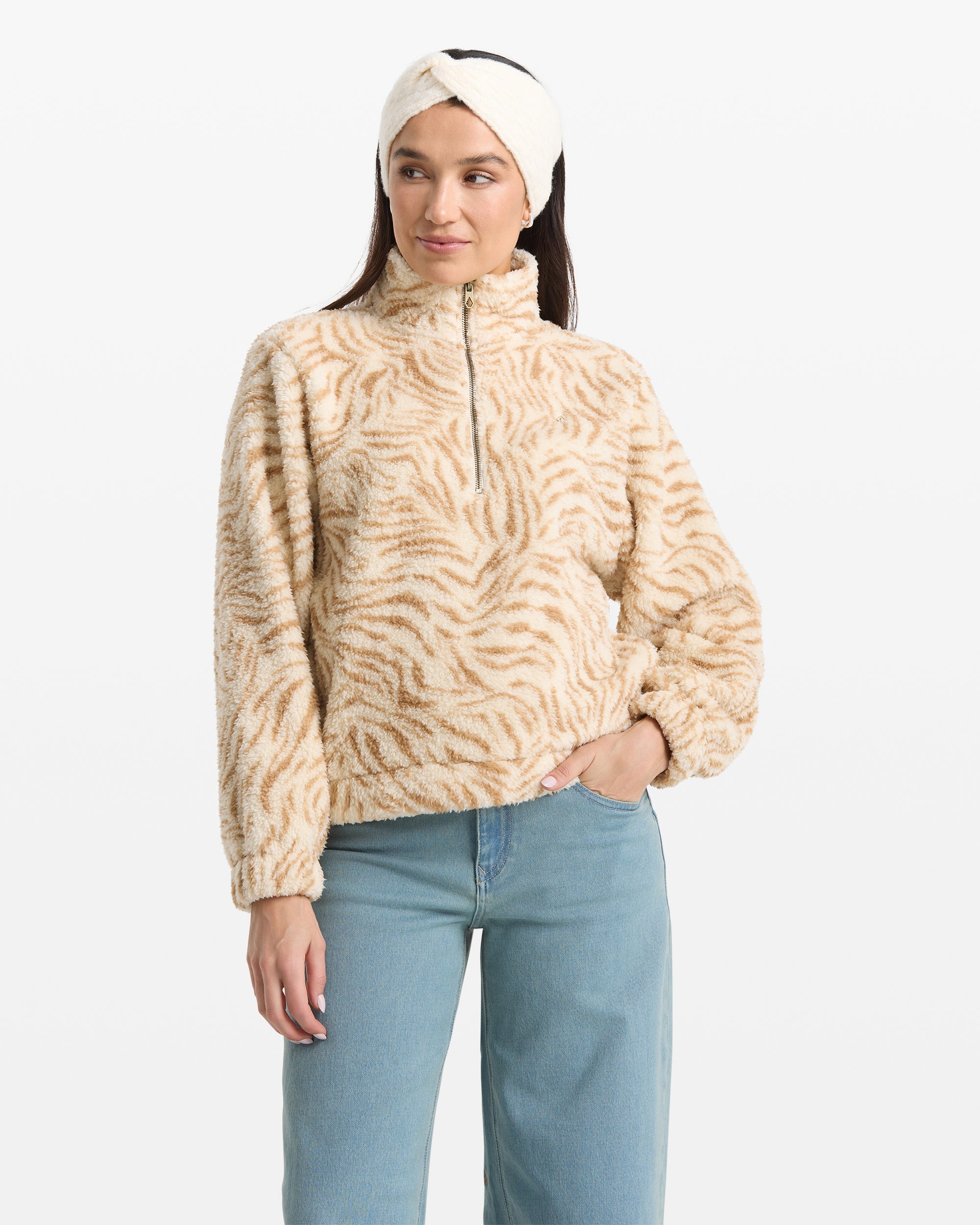 Women's Halfstone Zip Sweatshirt - Image 7